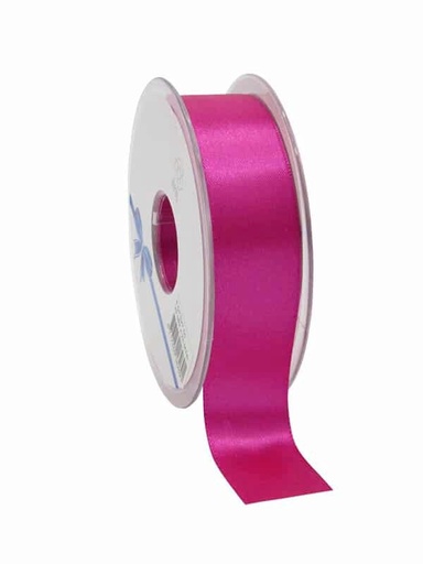 [70410055] DARK FUCHSIA DOUBLE-SIDED SATIN RIBBON 25MM X 25M