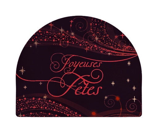 [08058097] 088113 PCB ROUNDED LOG ENDS CN JOYEUSES FÊTES 4X4 CM 108PCS ***ON ORDER***