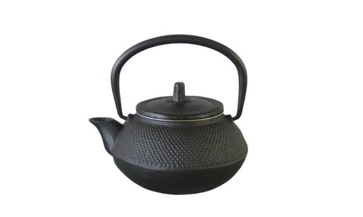 [57661204] 0.30L BLACK CAST IRON ENAMELED GRAINED TEAPOT