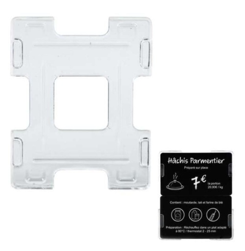 [57668036] EDIKIO PORTE DOUBLE CARTES (POUR 2 CARTES CR80)  PAQUET DE 25 PCES