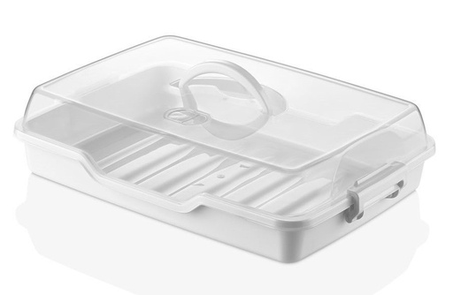 [54917458] RECTANGULAR CAKE BOX 34X24X8.5CM2 ASSORTED COLORS: GREY OR TURQUOISE