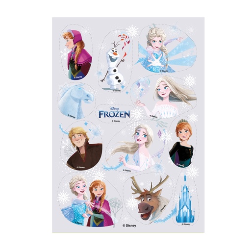 [08041916] 12 DECORS REINE DES NEIGES 2 AZYME A DECOUPER