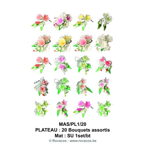 [08065010] BOUQUETS S/ PLATEAU DE 10 DIFFERENT