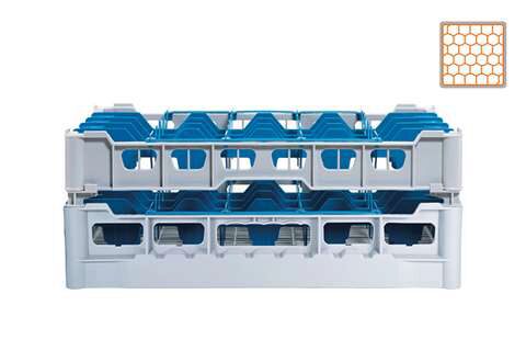 [60251714] FRIES LV GLASS RACK 30 COMPLETE MAX 81XH155MM