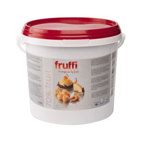 [04020034] DEBCO FRUFFI FRUIT FILLING APRICOT PLUS BUCKET 6 KG