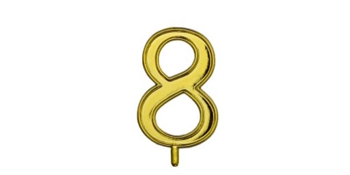 [70409022] GOLD NUMBERS 8 10 PCS