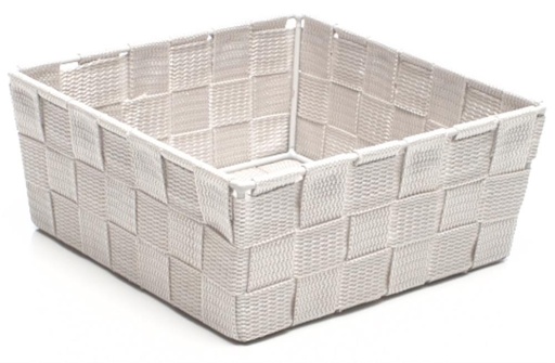 [60300258] PANIER CARRE SM GRIS CLAIR ROPE 20X20XHT8CM