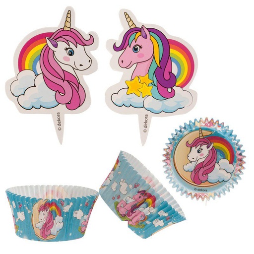 [08041505] UNICORN CUPCAKE CASE 24+24 PCES
