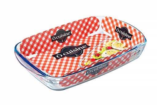 [74500896] O CUISINE RECHTHOEKIGE BOROSILICAAT OVENSCHAAL 35X22CM 2,6L