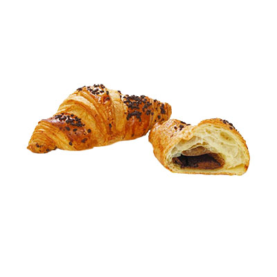 [02040177] ❄️VAMIX RB63 CROISSANT CHOCO NOISETTE BEURRE DROIT PAC 32 X 100GR