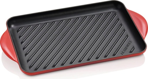 [70409699] LE CREUSET GRILL RECT CHERRY TRADITION 32CM
