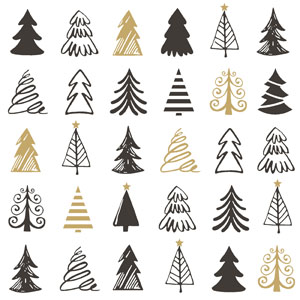 [44665161] DUNI GRAPHIC FIR NAPKINS 33X33CM 20PCS