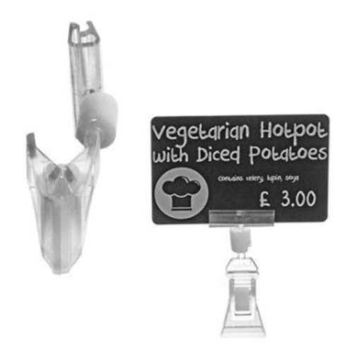 [57668031] EDIKIO SWIVEL HEAD ROD CLIPS HT 4CM FOR PRICE LABELS - PACK OF 25 PCES