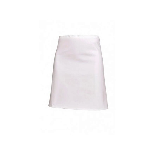 [53141019] SNV SHORT CHEF APRON WHITE WITHOUT POCKET 55 X100CM 100% COTTON