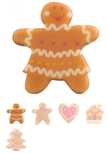 [08056640] 060270 PCB PAINS D ÉPICES CB PÈRE ET MÈRE NOËL 5 DESIGNS 80PCES ***S/CD***