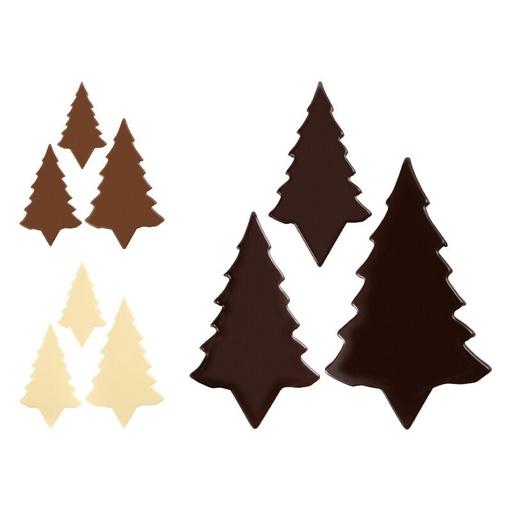 [08054950] 2015454 SET D ARBES DE NOËL 6,5X10,9 - 5,4X9,5 - 4,3X8,1CM 54PCS