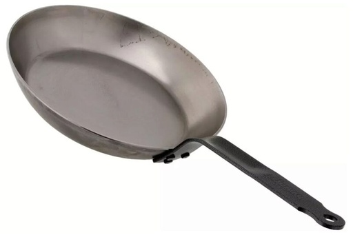 [57659291] DE BUYER INDU CARBON STEEL PAN 24CM LYON CUT.