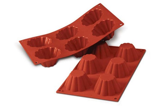 [70408204] SILIKOMART SF034 MOULE 6 BRIOCHETTES Ø79 H 37MM 110ML ML ANTI-ADHESIF GN1/3 -50° À 250°