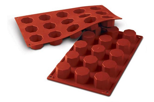 [70408206] SILIKOMART SF037 MOULE 15OCTOGONES Ø38 H 26MM 30ML ML ANTI-ADHESIF GN1/3 -50° À 250°**SCDE**