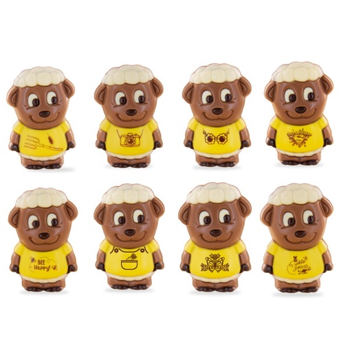 [13030432] HOLLOW SHEEP LIAM COLOURED MILK 7.4CM 24 X 40GR
