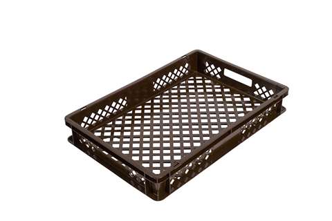 [50611132] BAC EURONORM 60X40XH9CM BRUN AJOURE 17L FOND&COTES