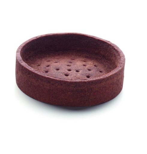 [04050125] PIDY SHORTBREAD TARTLET ** CHOCOLATE ** Ø8CM STRAIGHT EDGE TRENDY SHELL 96 PCES
