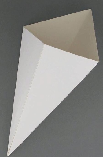 [25100154] CORNET A FRITES CARTON BLANC 305X180MM PAQUET DE 25 PCES