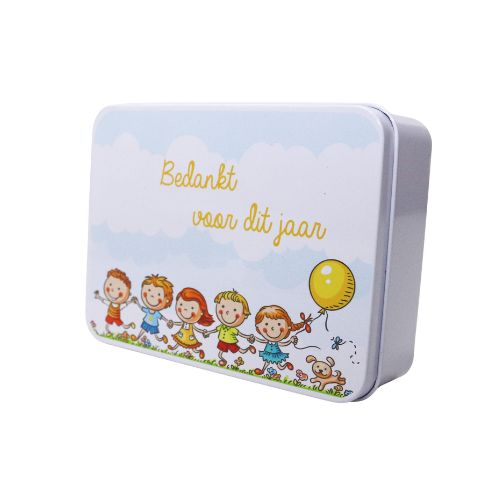 [61700521] WHITE BOX FOR CHILDREN BALLOON “BEDANKT VOOR DIT JAAR” 12.3X9.3XH4CM