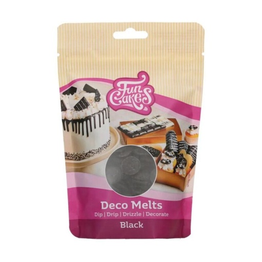 [70407284] FUNCAKES DECO MELTS ZWART 250GR