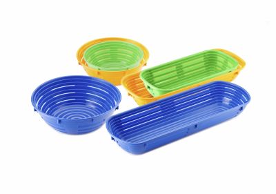 [53000873] BANNETON EN PLASTIQUE ROND 22CM ORANGE 1KG