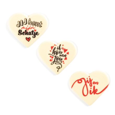 [08030673] 2068525 COEUR TEXTE VALENTIJN 50X46MM 75 PCES