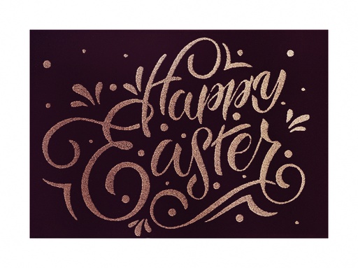 [08058263] 088088 PCB RECHTHOEKEN DC HAPPY EASTER 5.5X3.5CM 75STKS ***S/CDE***