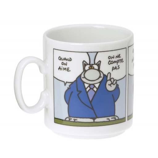[60231000] LE CHAT MUG STRIP COULEUR QUAND ON AIME 30CL P.GELUCK