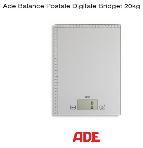 [57662495] ADE BRIDGET ZILVEREN WEEGSCHAAL 20KG-1GR KE1700 HUISHOUDELIJK