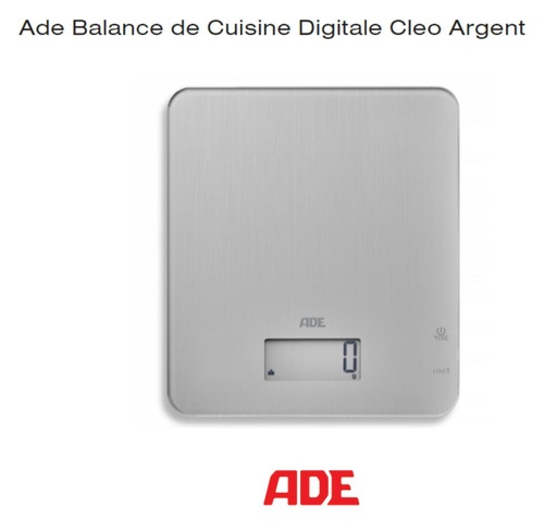 [57662496] ADE WEEGSCHAAL 5KG-1GR CLEO GRIJS KE1714 HUISHOUDELIJK RECUPEL + BEBAT INBEGREPEN