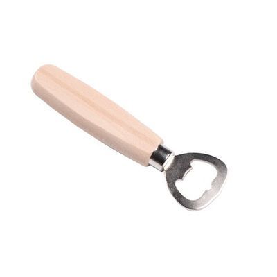 [57659369] STEEL BOTTLE OPENER WITH WOODEN HANDLE 14.5CM - 20DC