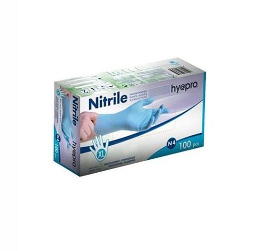 [53162036] BLAUWE NITRIL HANDSCHOENEN MAAT XL POEDERVRIJ 100 STUKS