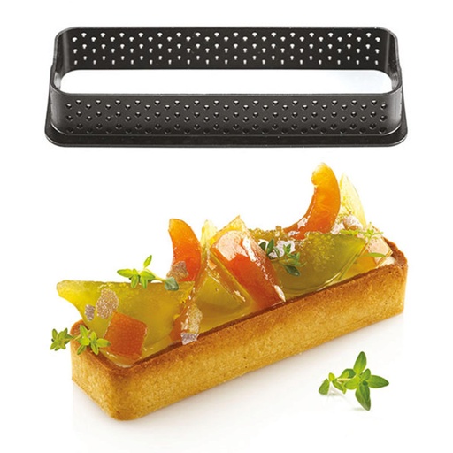 [51657434] MOULE SILIKOMART TARTE RING RECTANGULAR 120 X 35MMH 20MM  BOITE DE 6 PCES