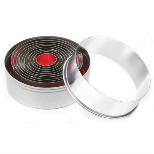 [57660802] 11-PIECE STRAIGHT ROUND COOKIE CUTTER SET