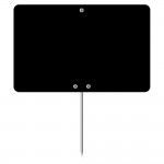 [57663399] LEEG ZWART LABEL 7X10CM MET ROESTVRIJSTALEN PIKANT (10ST)