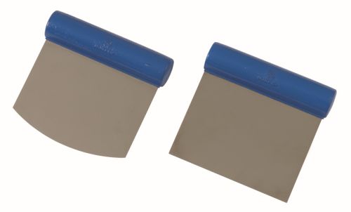 [50372225] MATFER COUPE PÂTE INOX SOUPLE ARRONDI 11CM MANCHE POLYAMIDE BLEU
