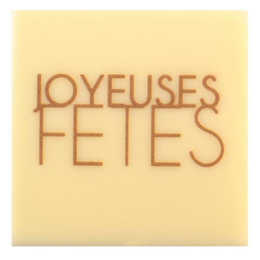 [08056658] 060321 PCB SQUARES CB JOYEUSES FÊTES 2 DESIGNS 4 CM120PCES ***S/CD***