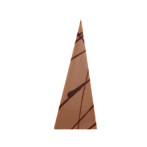[08080549] 1032102 SMALL TRIANGLE MILK CHOCOLATE LINES FONDANT 261PCS ***ON ORDER***