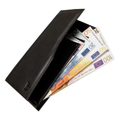 [57661422] PAVELINNI PORTE-FEUILLE BILLETS CUIR NOIR CLASSIQUE 10.5X18X1CM - DC01588ABL