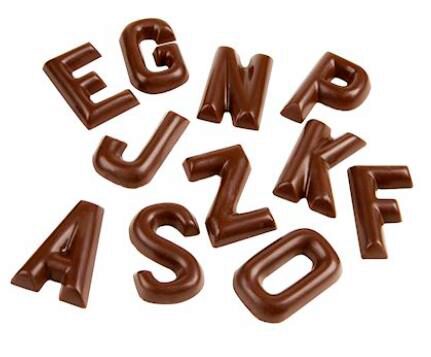 [70409491] MOULE À CHOCOLAT LETTRES ALPHABET A-Z 26 CW1426 26X1 -- 5GR *275X135MM