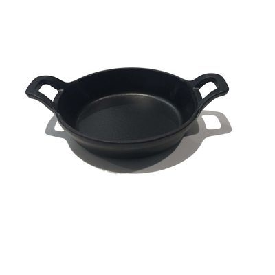 [54906449] BAUMALU ROUND CAST IRON GRATIN DISH MATTE BLACK 20.5CM