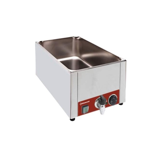 [00000551] DIVERSO BAIN-MARIE DE TABLE ÉLECTRIQUE GN 1/1 15CM AVEC ROBINET