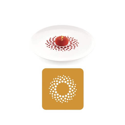 [00000634] SILIKOMART NATURAE PRO SET DE 2 MOULES EN SILICONE STENCIL GALASSIA Ø10,8CM H0,1CM