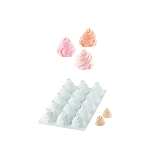 [00000650] SILIKOMART MOULE SILICONE CHANTILLY 30 N.15 Ø4,7CM H4,2CM