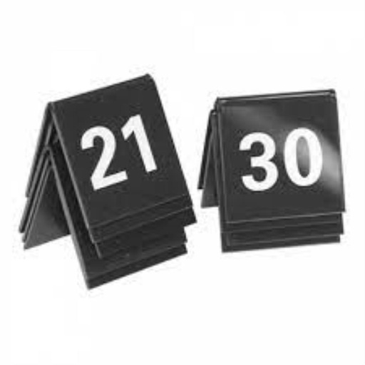 [60250764] NUMERO DE TABLE 21 A 30 PLASTIQUE NOIR